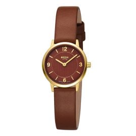 Boccia 3371-02 Damenarmbanduhr Quarz Titan Braun/Goldfarben