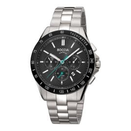 Boccia 3733-03 Herrenuhr Chronograph Titan/Schwarz