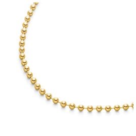 Boccia 08087-0245 Damen-Halskette Kugelkette Titan Vergoldet 4 mm