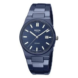 Boccia 3675-02 Men's Watch Ceramic/Titanium Sapphire Crystal Blue