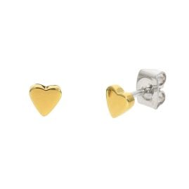Boccia 05092-02 Children's Stud Earrings Heart Gold Tone Titanium