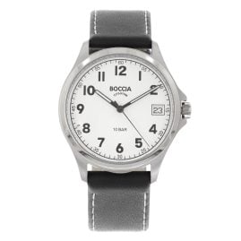 Boccia 3678-01 Men's Watch Quartz Titanium Black 10 bar