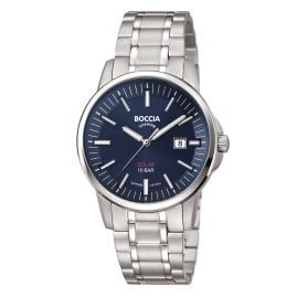 Boccia 3643-05 Men's Solar Watch Titanium with Sapphire Crystal Blue