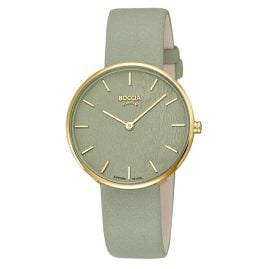 Boccia 3387-03 Watch for Women Quartz Titanium Light Green/Gold Tone