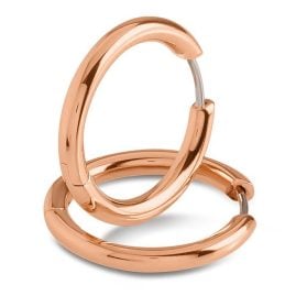 Boccia 05072-03 Damen-Creolen Ohrringe Titan Roségoldfarben 23 mm