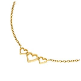 Boccia 08107-02 Damencollier Titan Goldfarben mit Herzen