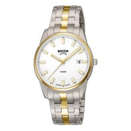 Boccia 3686-02 Herren-Armbanduhr Quarz Titan mit Saphirglas Bicolor