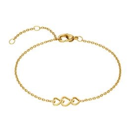 Boccia 03077-02 Damen-Armband Herz Titan Goldplattiert