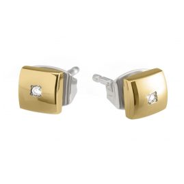 Boccia 05050-03 Ladies' Stud Earrings Titanium Gold Tone with Diamonds