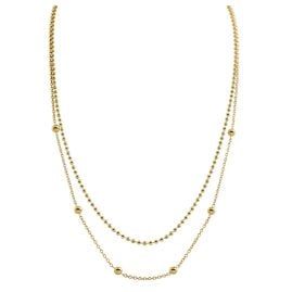 Boccia 08066-02 Ladies' Necklace Titanium Gold Tone