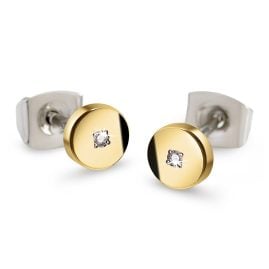 Boccia 05064-04 Ladies' Earrings Titanium Gold-Plated with Diamond