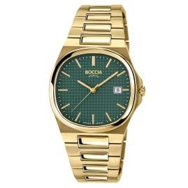 Boccia 3657-05 Men´s Watch Titanium Gold-Tone/Green