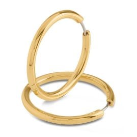 Boccia 05073-02 Women's Hoop Earrings Titanium Gold Tone