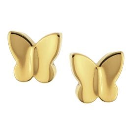 Boccia 05076-02 Children's Stud Earrings Titanium Butterfly Gold Tone