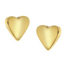 Boccia 05077-02 Children's Heart Earrings Titanium Gold Tone