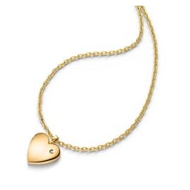 Boccia 08073-04 Women's Necklace Heart Titanium Gold Tone
