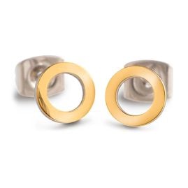 Boccia 05023-02 Ladies' Stud Earrings Titanium Gold Tone