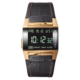 Junghans 26/7302.00 Men's Watch Radio-Controlled Mega 1000 Black/Gold Tone LE