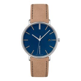 Junghans 047/4255.00 Ladies' Wristwatch Form Beige/Blue