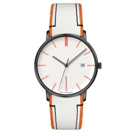Junghans 41/4480.00 Unisex Wristwatch Form Quartz White/Orange