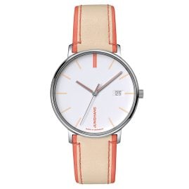 Junghans 47/4458.00 Damenuhr Form Quarz Beige/Pfirsichfarben