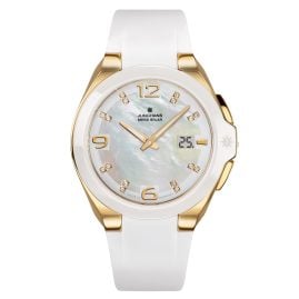 Junghans 15/1506.00 Damenuhr Funk Solar Spektrum Weiß/Goldfarben