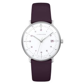 Junghans 47/4558.02 max bill Damenuhr Quarz Lila