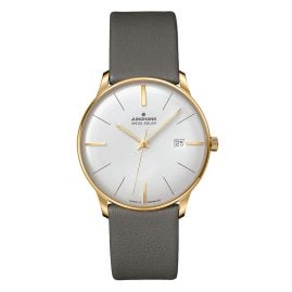 Junghans 59/7601.02 Meister Mega Solar Armbanduhr Grau/Goldfarben
