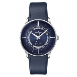 Junghans 027/3010.02 Automatic Men's Watch Meister Worldtimer Leather Strap
