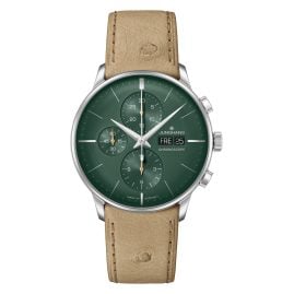 Junghans 027/4222.02 Meister Chronoscope Men's Watch Automatic Beige/Green