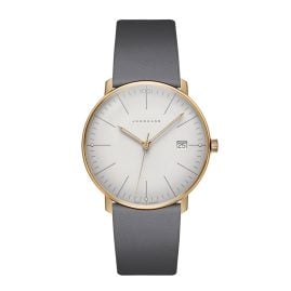 Junghans 41/7857.02 max bill Armbanduhr Quarz Goldfarben/Grau