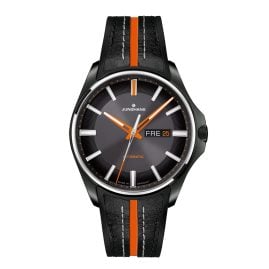 Junghans 27/4612.00 Meister S Automatic Herrenuhr Schwarz/Orange