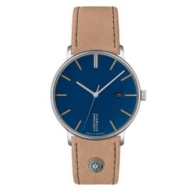Junghans 027/4239.00 Men's Watch Form A Light Brown/Blue