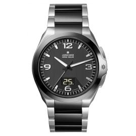 Junghans 18/1120.44 Funk-Solar Herrenuhr Spektrum Stahl/Keramik Schwarz