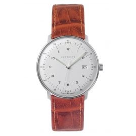 Junghans 041/446-Goldbraun max bill Quarz Herrenuhr mit 2 Lederbändern