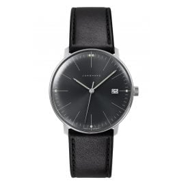 Junghans 041/4465.02 max bill Men's Wristwatch Black with Sapphire Crystal