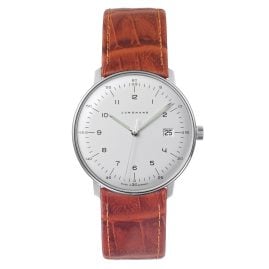 Junghans 041/4461-Goldbraun max bill Quartz Men's Watch with 2 Leather Straps