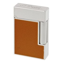 S.T. Dupont C16617 Cigar Lighter Line 2 with Guilloche and Orange Lacquer