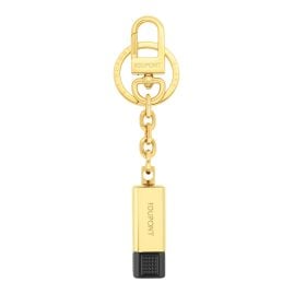 S.T. Dupont 003282P Schlüsselanhänger Double Puncher Schwarz/Goldfarben