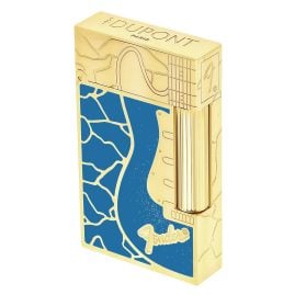 S.T. Dupont C16026CL Lighter Line 2 Fender Turquoise/Gold Tone