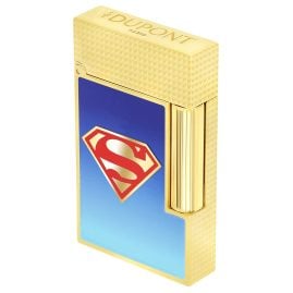 S.T. Dupont C16027CL Lighter Line 2 D.C. Comics Superman Gold Tone/Turquoise LE