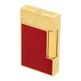 S.T. Dupont C16089CL Lighter Line 2 Horse Mane Gold Tone/Red