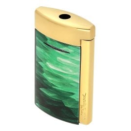 S.T. Dupont C16036CL Lighter Minijet Geode Gold Tone/Green