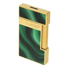 S.T. Dupont 028035 Lighter Slimmy Geode Gold Tone/Green