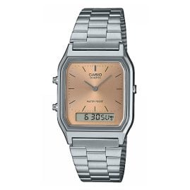 Casio AQ-230A-4AMQYES Wristwatch Collection Edgy Silver/Coppery