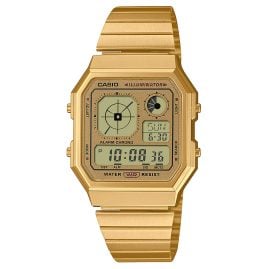 Casio A130WEG-9AEF Unisex-Uhr Digital Edgy Collection Goldfarben