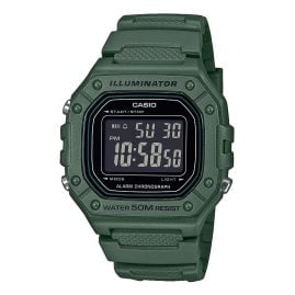 Casio W-218H-3BVEF Men's Digital Watch Dark Green