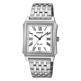 Casio MTP-B190D-7BVEF Herren-Armbanduhr Edelstahl/Weiß