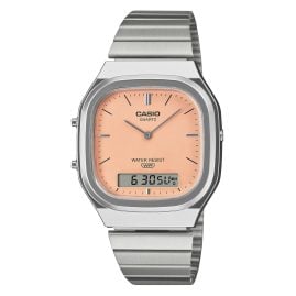 Casio AQ-240E-4AEF Edgy Collection Armbanduhr Ana-Digi Pfirsich