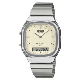 Casio AQ-240E-7A2EF Edgy Collection Wristwatch AnaDigi Cream